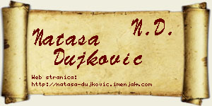 Nataša Dujković vizit kartica